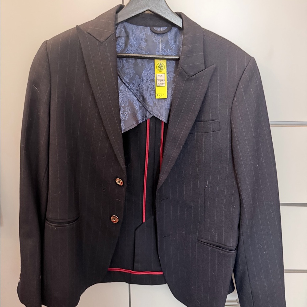 Monki Black Pinstripe Men's Blazer